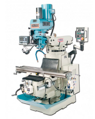 Baileigh VM-1054-3 10" x 54" EVS Variable Speed Vertical Milling Machine NT40 Spindle with X, Y & Z Powerfeeds, DRO & Air Power Drawbar 3HP, 220V 3Phase 1008136