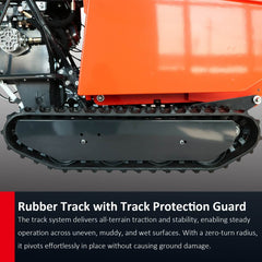 1100lbs Capacity 10HP Gas Powered Track Mini Dumper