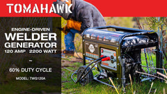 Tomahawk 120 Amp Engine Driven Welder Generator 2200 Watt 7 HP Gas Powered - Machine Horizon