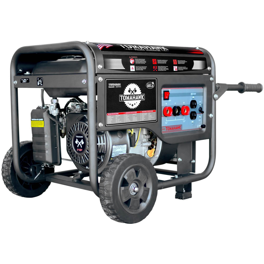 Tomahawk 120 Amp Engine Driven Welder Generator 2200 Watt 7 HP Gas Powered - Machine Horizon