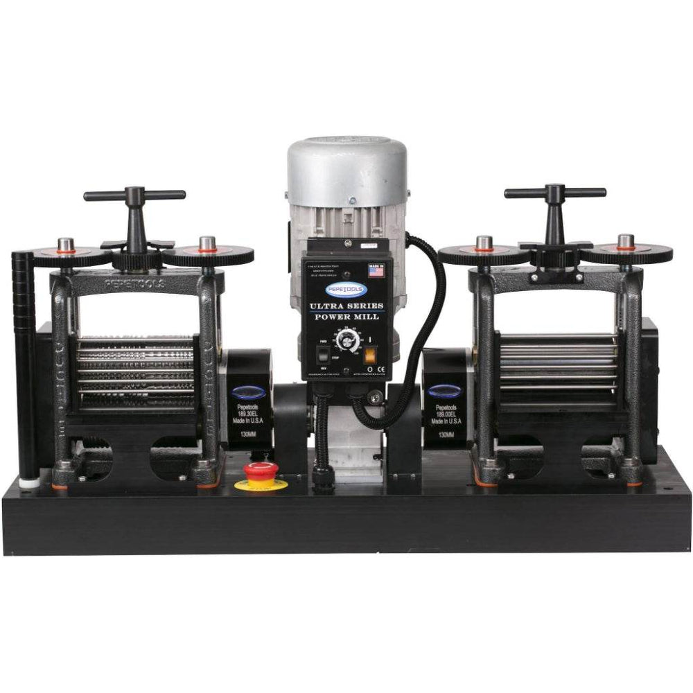 Pepetools 130 mm Double Electric Flat & Wire Mill X-Drive - Machine Horizon