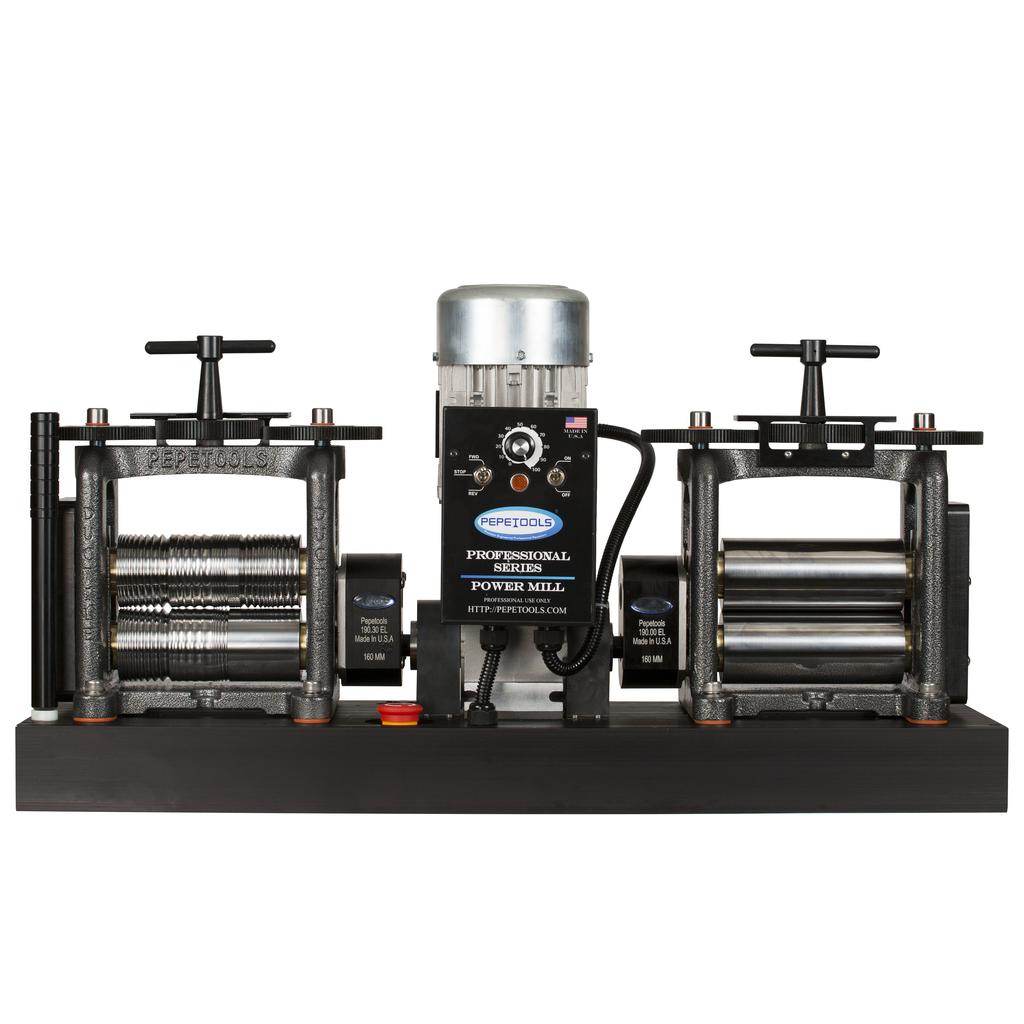 Pepetools 160MM Double Ultra Series X-Drive Electric Rolling Mill (All Wire + Flat) - Machine Horizon Pepetools 160MM Double Ultra Series X-Drive Electric Rolling Mill (All Wire + Flat) - Machine Horizon