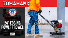 Tomahawk 24" Concrete Power Trowel Edger 5.5HP Honda Float Pan Blade Screed Finishing Tool - Machine Horizon