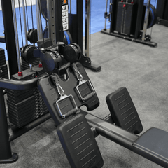 4 Stack Megatron Deluxe Jungle Gym - Muscle D Fitness - Commercial Lat Pull, Low Row, Adj. Hi/Low Pulleys - Machine Horizon