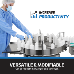 Jores Technologies 39" Stainless Steel Rotary Accumulation Table and Container Unscrambler