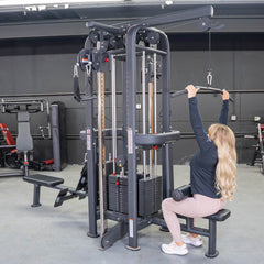 4 Stack Megatron Standard Jungle Gym - 2 Colors - Muscle D Fitness - Low Row, Lat Pulldown, Single Handle Hi/low Pulley, Double Hi/Low Pulley - Machine Horizon