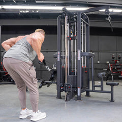 4 Stack Megatron Standard Jungle Gym - 2 Colors - Muscle D Fitness - Low Row, Lat Pulldown, Single Handle Hi/low Pulley, Double Hi/Low Pulley - Machine Horizon