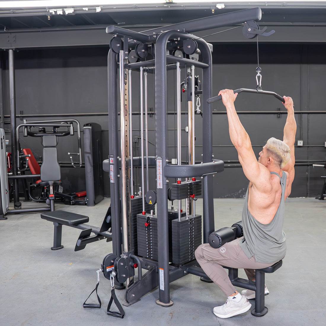 4 Stack Megatron Standard Jungle Gym - 2 Colors - Muscle D Fitness - Low Row, Lat Pulldown, Single Handle Hi/low Pulley, Double Hi/Low Pulley - Machine Horizon 4 Stack Megatron Standard Jungle Gym - 2 Colors - Muscle D Fitness - Low Row, Lat Pulldown, Single Handle Hi/low Pulley, Double Hi/Low Pulley - Machine Horizon