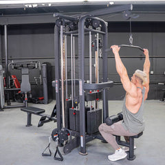 4 Stack Megatron Standard Jungle Gym - 2 Colors - Muscle D Fitness - Low Row, Lat Pulldown, Single Handle Hi/low Pulley, Double Hi/Low Pulley - Machine Horizon