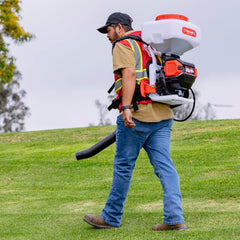 Tomahawk 5 Gal Battery-Powered Fertilizer Spreader Broadcast Lawn Seed Ice Melt Salt - Machine Horizon