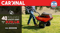 Tomahawk Electric Utility Cart 40V Battery-Powered Wheelbarrow 570-lb. Bucket Capacity - Machine Horizon