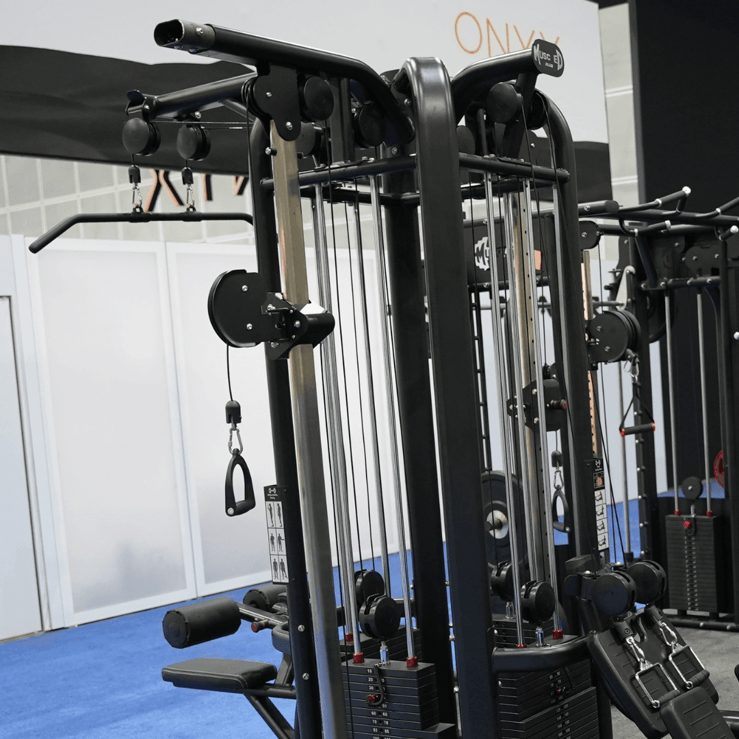 4 Stack Megatron Deluxe Jungle Gym - Muscle D Fitness - Commercial Lat Pull, Low Row, Adj. Hi/Low Pulleys - Machine Horizon 4 Stack Megatron Deluxe Jungle Gym - Muscle D Fitness - Commercial Lat Pull, Low Row, Adj. Hi/Low Pulleys - Machine Horizon