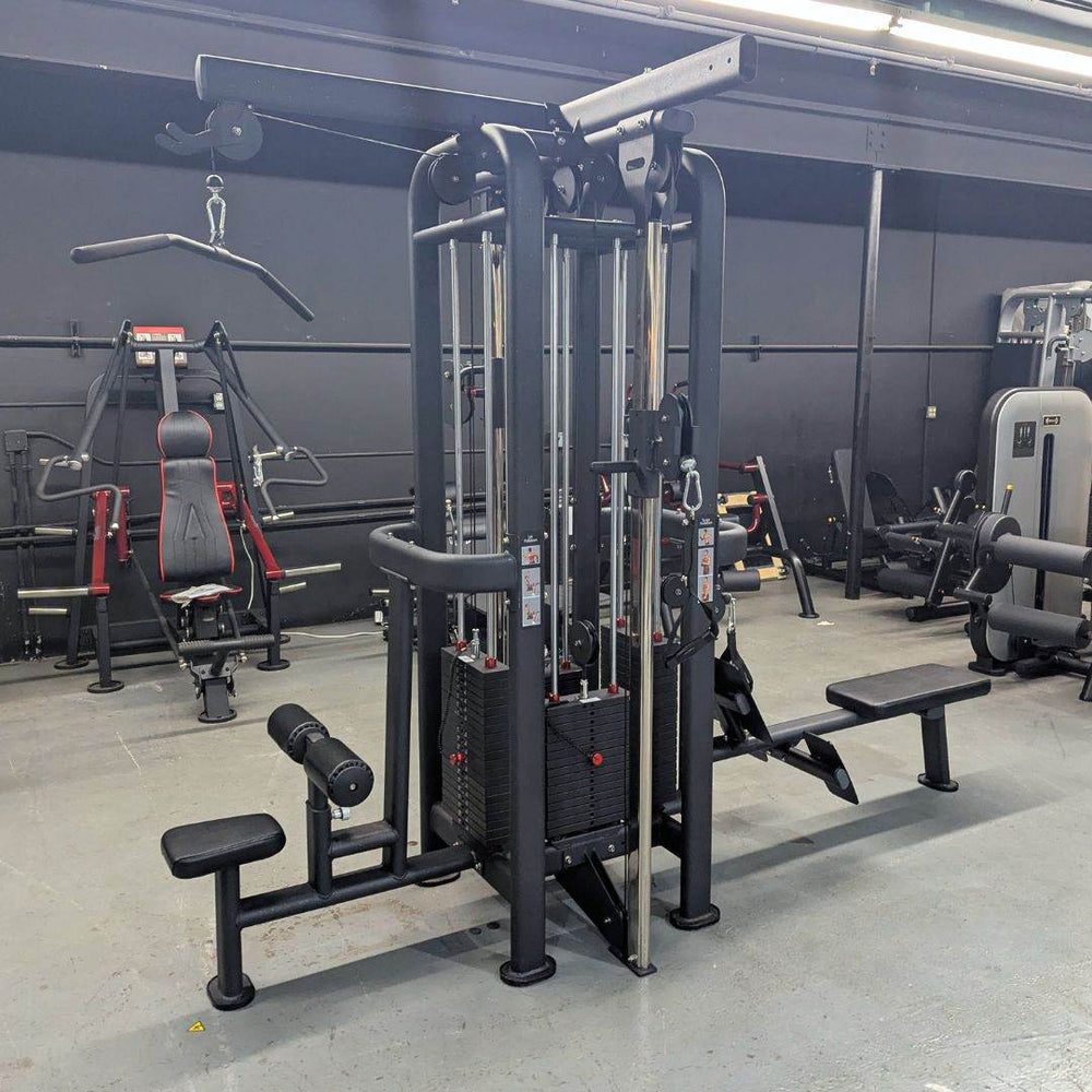 4 Stack Megatron Standard Jungle Gym - 2 Colors - Muscle D Fitness - Low Row, Lat Pulldown, Single Handle Hi/low Pulley, Double Hi/Low Pulley - Machine Horizon