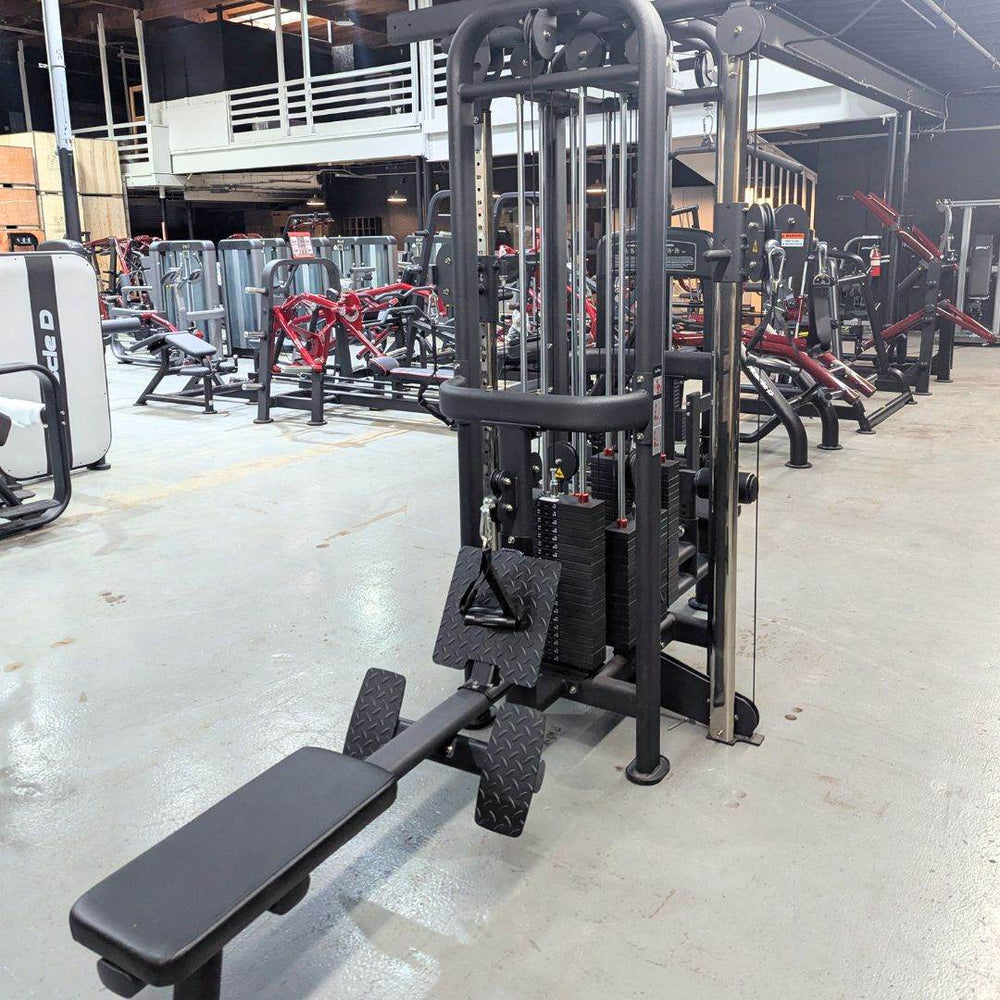 4 Stack Megatron Standard Jungle Gym - 2 Colors - Muscle D Fitness - Low Row, Lat Pulldown, Single Handle Hi/low Pulley, Double Hi/Low Pulley - Machine Horizon