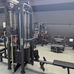 4 Stack Megatron Standard Jungle Gym - 2 Colors - Muscle D Fitness - Low Row, Lat Pulldown, Single Handle Hi/low Pulley, Double Hi/Low Pulley - Machine Horizon