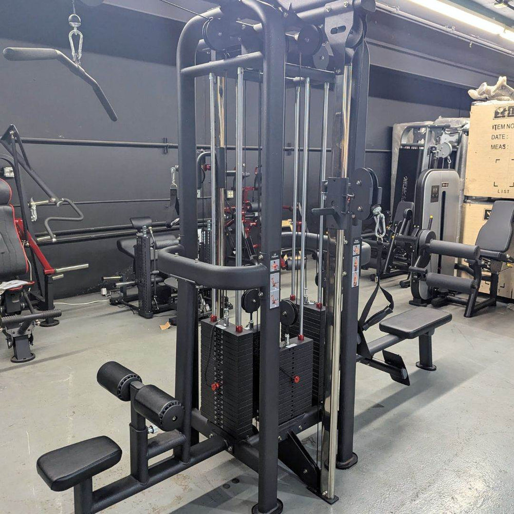 4 Stack Megatron Standard Jungle Gym - 2 Colors - Muscle D Fitness - Low Row, Lat Pulldown, Single Handle Hi/low Pulley, Double Hi/Low Pulley - Machine Horizon