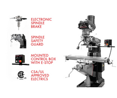 Jet ETM-949EVS, Elite 9x49 Electronic Variable Speed Mill 894050