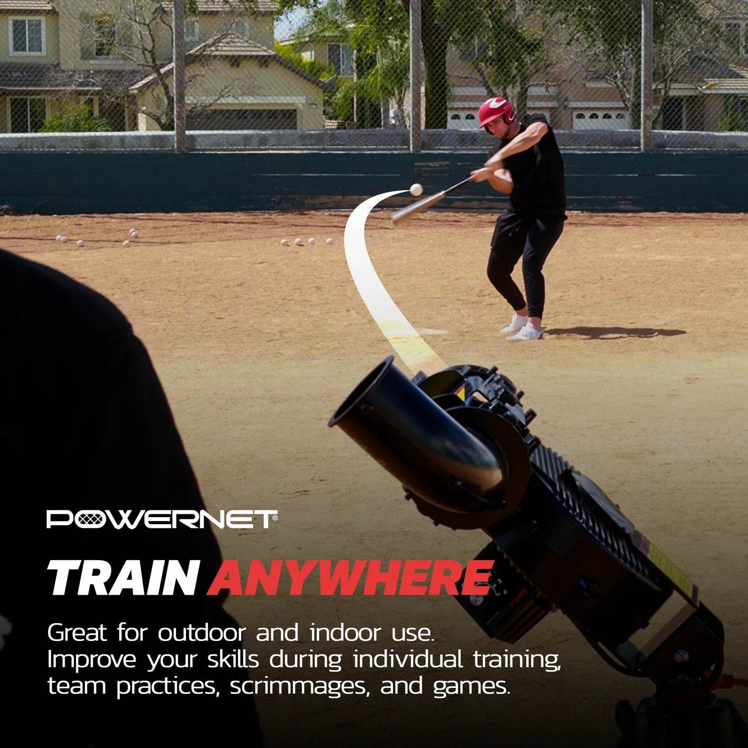 PowerNet Launch F-Lite Baseball & Softball Pitching Machine - Machine Horizon PowerNet Launch F-Lite Baseball & Softball Pitching Machine - Machine Horizon