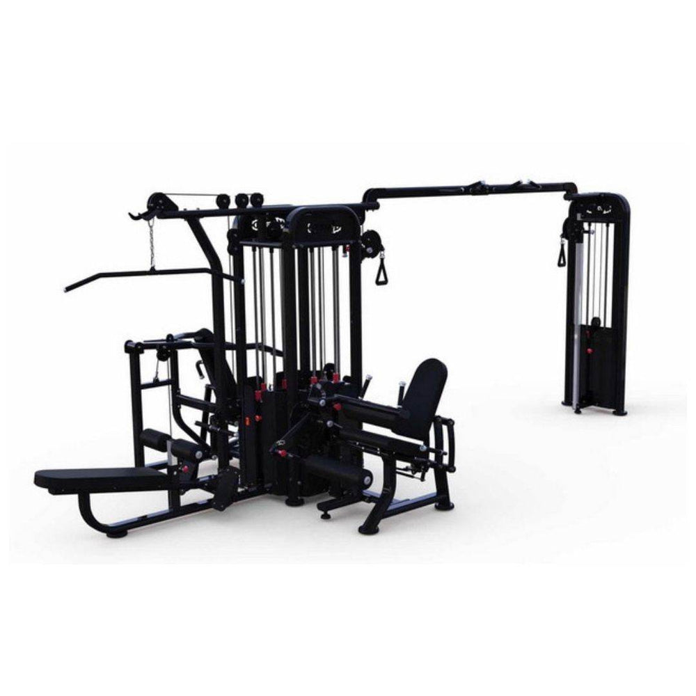 5 Stack Megatron Compact Multi-Gym - Muscle D Fitness - Lat Pull, Low Row, Bench Press, Lat Pull, Leg Ext / Curl - Machine Horizon