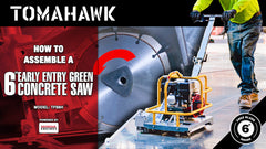 Tomahawk 6" Early Entry Green Concrete Saw with 3.5 HP Honda GX120 Engine - Machine Horizon
