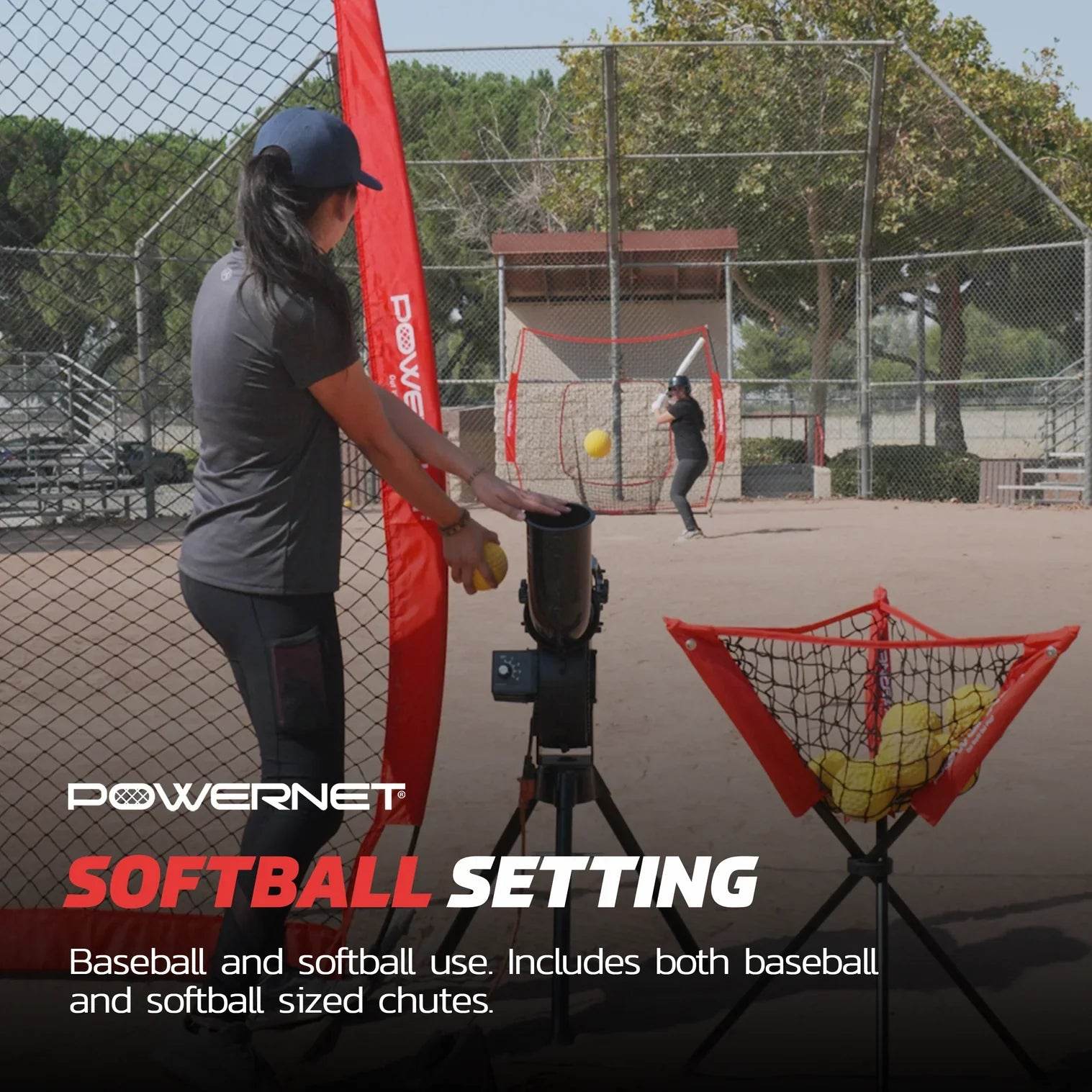 PowerNet Launch F-Lite Baseball & Softball Pitching Machine - Machine Horizon PowerNet Launch F-Lite Baseball & Softball Pitching Machine - Machine Horizon