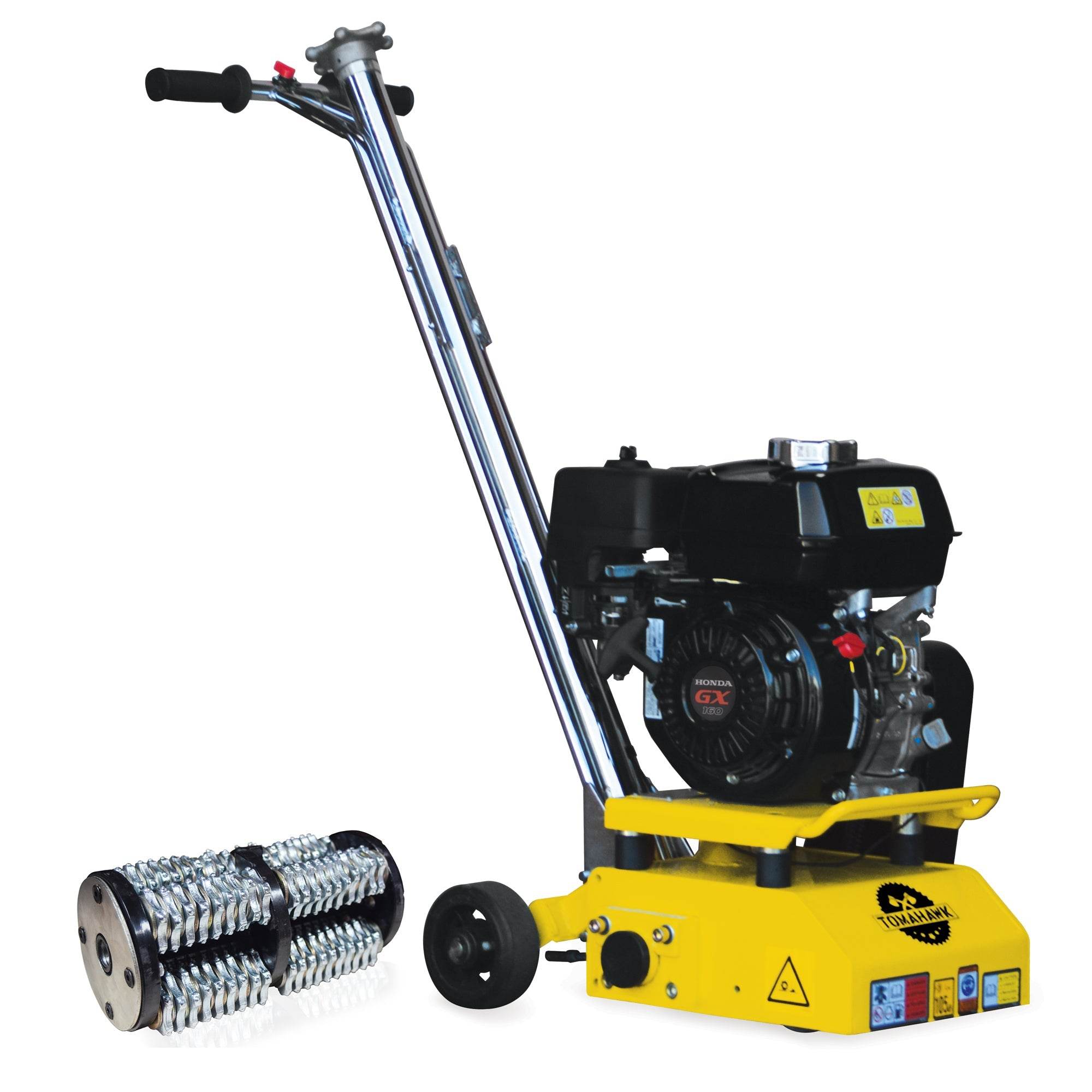 Tomahawk 8” Gas Concrete Scarifier Planer Grinder with 5.5 HP Honda Engine & Drum - Machine Horizon Tomahawk 8” Gas Concrete Scarifier Planer Grinder with 5.5 HP Honda Engine & Drum - Machine Horizon