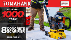 Tomahawk 8” Gas Concrete Scarifier Planer Grinder with 5.5 HP Honda Engine Blade Bundle - Machine Horizon