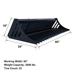 Greatbear Universal & Heavy-Duty Skid Steer Rock Bucket