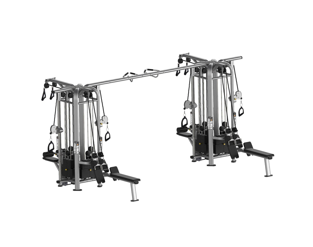 8 Stack Megatron Deluxe Jungle Gym 3 Colors - Muscle D Fitness - Commercial Grade Selectorized Multi-Station - Machine Horizon