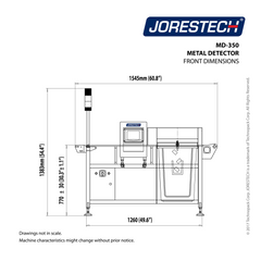 Jores Technologies Automatic Food Conveyor Metal Detector with Reject System
