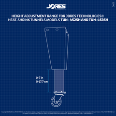 Jores Technologies Shrink Wrapping Heat Tunnel with Mesh Belt – 9” X 15”