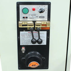 Control panel with buttons and switches on a white background