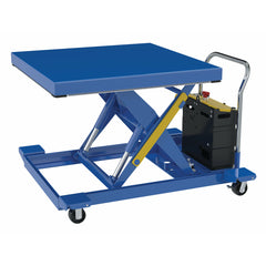Vestil Steel DC Heavy Duty Low Profile Scissor Lift Carts 42 In. x 42 In. 2000 Lb. Capacity Blue-CART-LP-2000-4242-DC