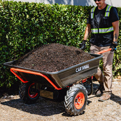 Tomahawk Heavy Duty Electric Utility Cart 40V Battery-Powered Wheelbarrow 660-lb. Bucket Capacity - Machine Horizon