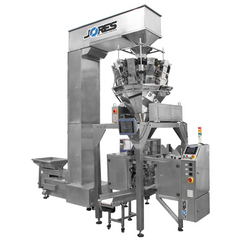 Jores Technologies Complete Vertical Form Fill and Seal (VFFS) Packaging System with 10-Head Radial Weigher