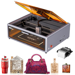 Creality Falcon A1 10W Laser Engraver, Enclosed Laser Cutter with Air Assist, HD Camera Positioning, Beginner-friendly, Class 1 Safety Laser Engravering Machine for Wood and Metal, Acrylic