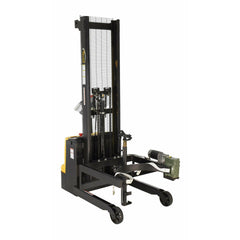 Vestil Steel DC Powered Drum Lifter/Rotator/Transporter with Scale 34-5/8 In. x 61-13/16 In. x 85-7/16 In. 550 Lb. Capacity Yellow- DRUM-LRT-DC-SCL