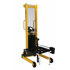 Vestil Steel Manual Drum Lifter/Rotator/Transporter 52 In. x 33 In. x 85-7/16 In. 550 Lb. Capacity Yellow- DRUM-LRT