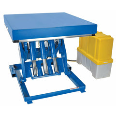 Vestil Steel Electric Hydraulic Lift Table 48 In. x 48 In. 12000 Lb. Capacity Blue- EHLT-4848-12-43