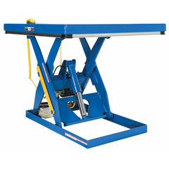 Vestil Steel Electric Hydraulic Lift Table 48 In. x 48 In. 2000 Lb. Capacity Blue- EHLT-4848-2-43