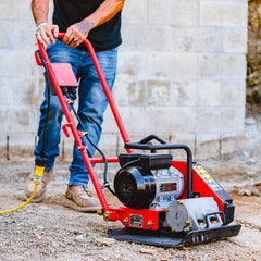 Tomahawk 2 HP Electric Vibratory Plate Compactor Tamper for Gravel Soil Compaction - Machine Horizon