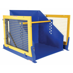 Vestil Steel Electric Hydraulic Box Dumper 36 In. Dump Height 4,000 Lb. Capacity Blue-HBD-4-36