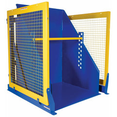 Vestil Steel Electric Hydraulic Box Dumper 60 In. Dump Height 4,000 Lb. Capacity Blue -HBD-4-60
