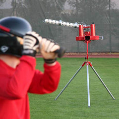 Heater Deuce Two Wheel Fastball & Curveball Baseball Pitching Machine with Automatic Ball Feeder - Machine Horizon