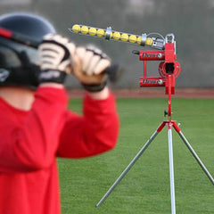 Heater Deuce Two Wheel Fastball & Curveball Baseball Pitching Machine with Automatic Ball Feeder - Machine Horizon