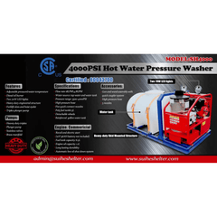 Greatbear 4000 PSI Commercial Hot Water Pressure Washer with Water Tank