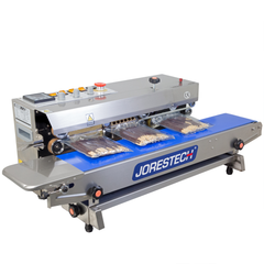 Jores Technologies Left to Right Stainless Steel Digital Continuous Band Sealer 800 with Coder