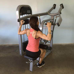 Classic Lat Pulldown - Muscle D Fitness - Adjustable Seated - Pin Selectorized - Machine Horizon