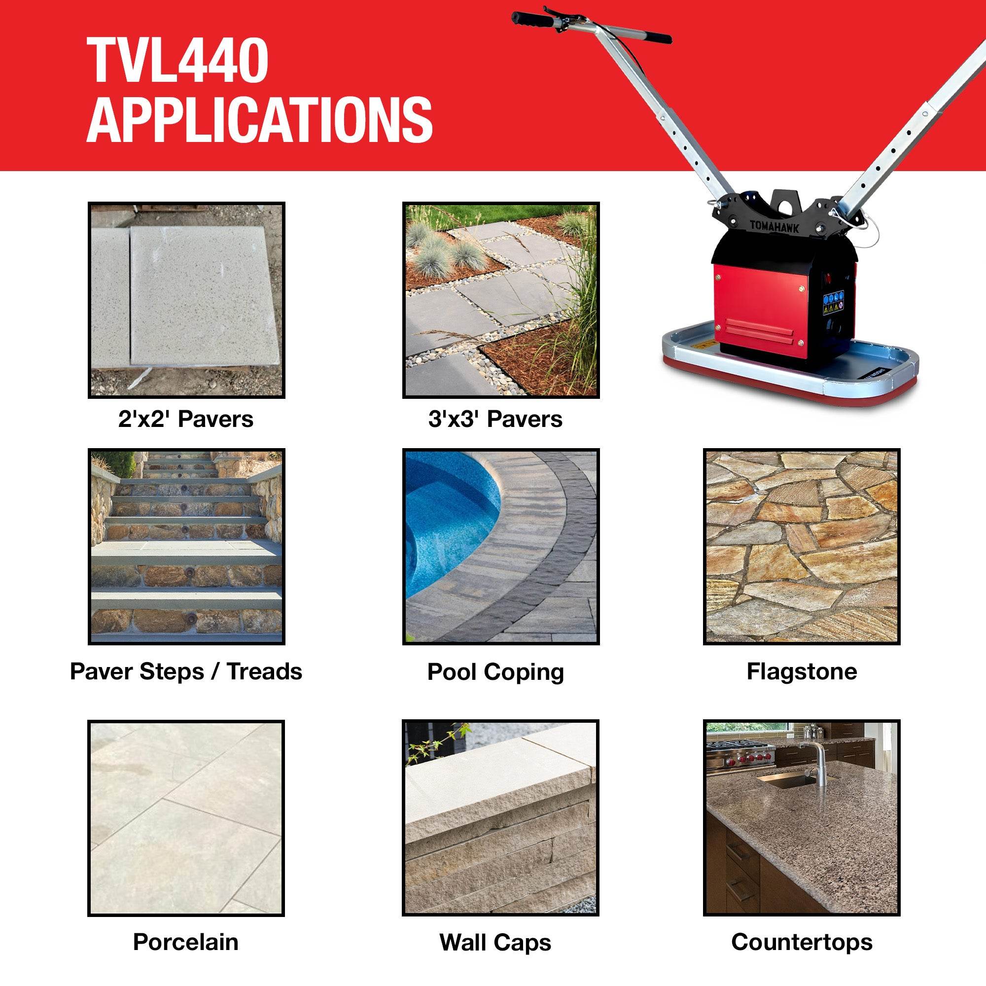 Tomahawk 440 lb Electric Paver Slab Vacuum Lifter 1200W for Hardscaping, Concrete, and Stone Placement - Machine Horizon Tomahawk 440 lb Electric Paver Slab Vacuum Lifter 1200W for Hardscaping, Concrete, and Stone Placement - Machine Horizon