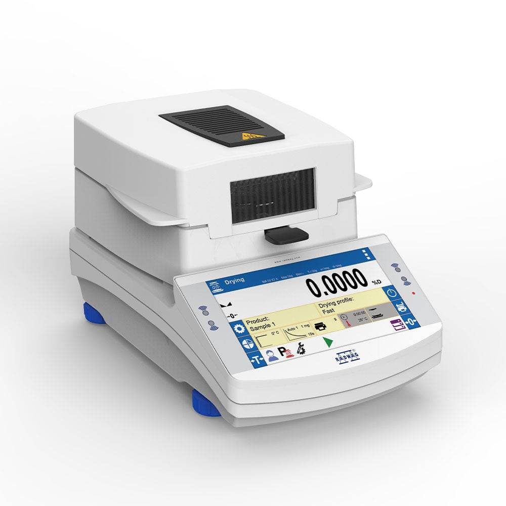 Radwag MA 110.X7.IC.A.WH Halogen Moisture Analyzer with Automatic Chamber and Internal Calibration, 110 g x 0.001 g, 0.001 % - Machine Horizon Radwag MA 110.X7.IC.A.WH Halogen Moisture Analyzer with Automatic Chamber and Internal Calibration, 110 g x 0.001 g, 0.001 % - Machine Horizon